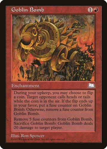 Mtg goblin bomb weatherlight - goblin,