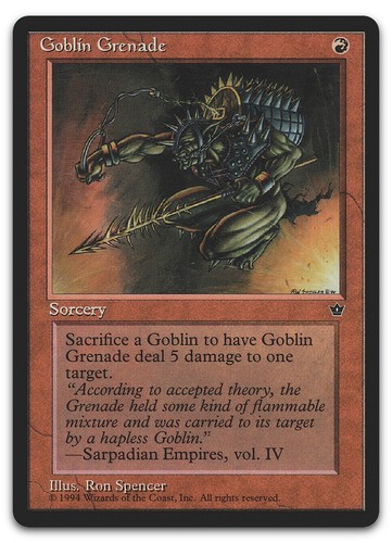 Goblin grenade - goblin, (spencer)