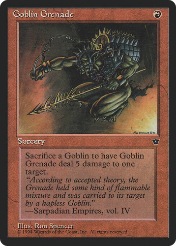 Goblin grenade - goblin, x