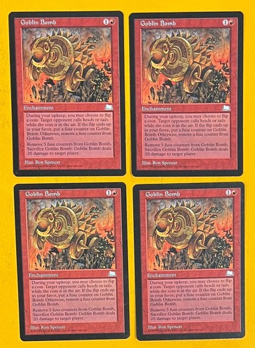 Mtg goblin bomb - goblin, (x4)