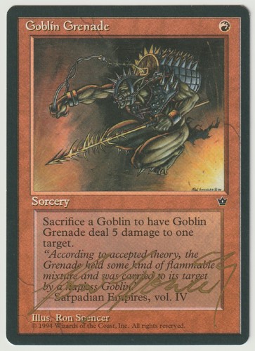 Granata goblin firmata oro - granata,