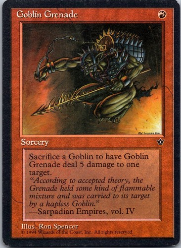 Magic goblin grenade - grenade, (spencer)