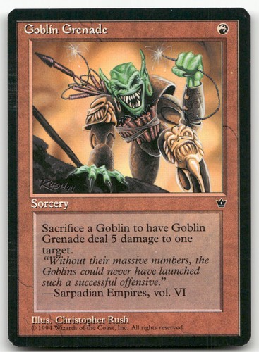 Goblin grenade - goblin, (rush)
