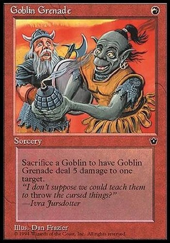 Goblin grenade magic - "goblin, grenade"