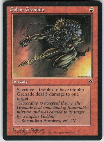 Goblin grenade spencer fallen - grenade,